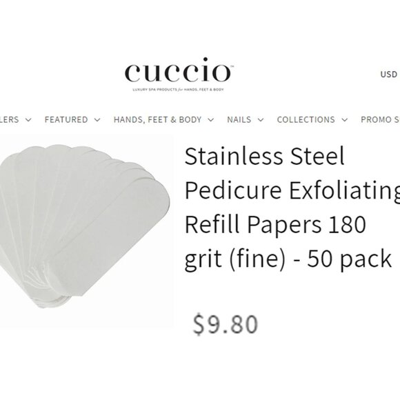 Exfoliating refills for CUCCIO Stainless Steel Pedicure file NEW IN PACKAGE - Picture 6 of 7